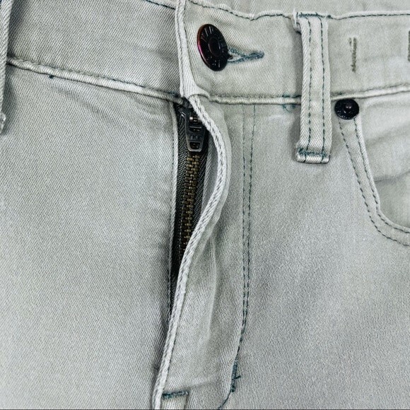 Madewell 9"Mid High Rise Skinny Jeans: Garment Dyed Olive Army Green Size 24 - Picture 9 of 13